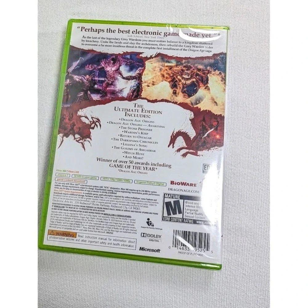 Dragon Age Origins‎ Ultimate Edition Microsoft 360 2010 New Sealed